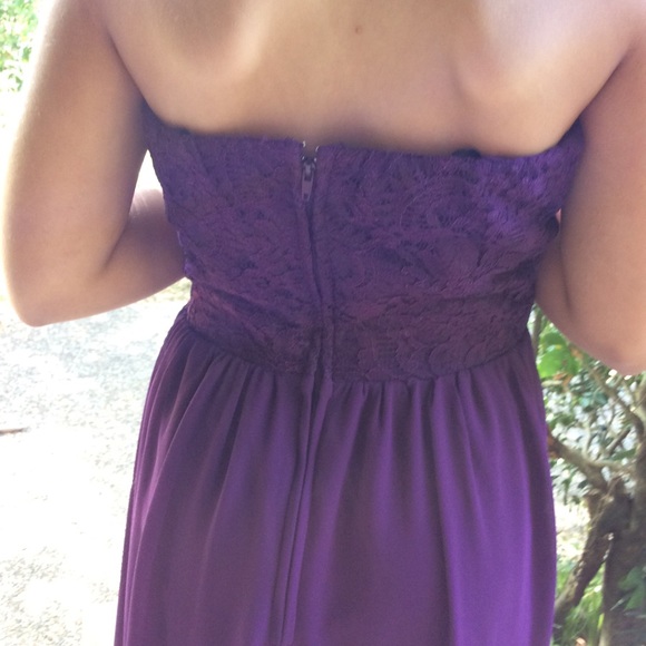 Sleeveless purple prom dress size 1 - Picture 5 of 8